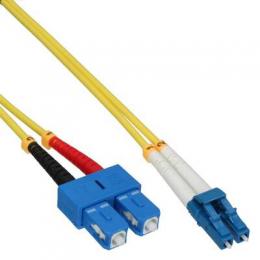 InLine LWL Duplex Kabel, LC/SC, 9/125m, OS2, 0,5m
