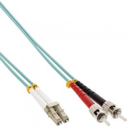 InLine LWL Duplex Kabel, LC/ST, 50/125m, OM3, 15m