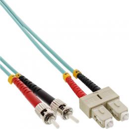 InLine LWL Duplex Kabel, SC/ST, 50/125m, OM3, 15m
