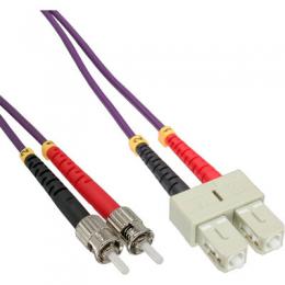 InLine LWL Duplex Kabel, SC/ST, 50/125m, OM4, 2m