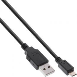InLine® Micro-USB 2.0 Kabel, Schnellladekab., USB-A ST/Micro-B schwarz, 1,5m