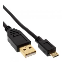 InLine® Micro-USB 2.0 Kabel, USB-A Stecker an Micro-B Stecker vergoldete Kontakte, 2m