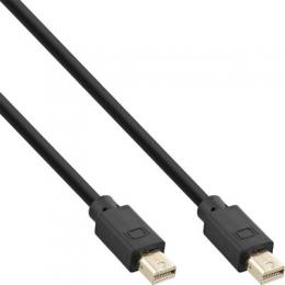 InLine Mini DisplayPort 1.4 Kabel, Stecker / Stecker schwarz/gold, 1,5m