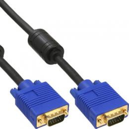 InLine S-VGA Kabel Premium, 15pol HD Stecker / Stecker, schwarz, 20m
