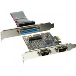 InLine Schnittstellenkarte, 2x 9pol seriell + 1x 25pol parallel, PCIe (PCI-Express)