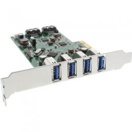 InLine Schnittstellenkarte, 4x USB 3.0 + 2x SATA 6Gb/s, PCIe, inkl. Low-Profile Slotblech