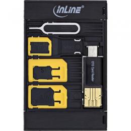 InLine SIM-BOX, Simkartenadapter und Zubehrbox mit OTG Kartenleser