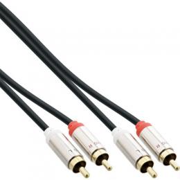 InLine Slim Audio Kabel 2x Cinch ST/ST, Stereo, 3m