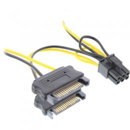InLine Stromadapter intern, 2x SATA zu 6pol. fr PCIe (PCI-Express) Grafikkarten, 0,15m