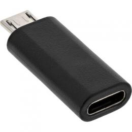 InLine USB 2.0 Adapter, Micro-USB Stecker auf USB Typ-C Buchse