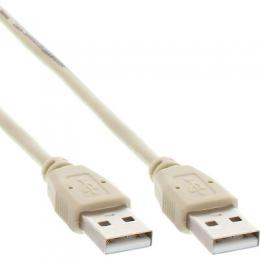 InLine USB 2.0 Kabel, A an A, beige, 5m