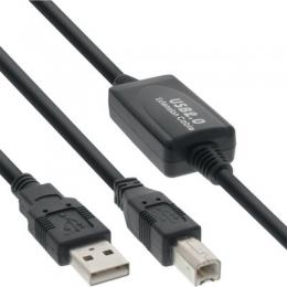 InLine USB 2.0 Kabel, aktiv mit Signalverstrkung Repeater, A an B, 10m