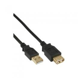 InLine® USB 2.0 Verlängerung, Stecker / Buchse, Typ-A schwarz, Kontakte gold, 2m