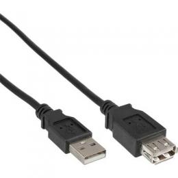 InLine USB 2.0 Verlngerung, Stecker / Buchse, Typ A, schwarz, 1,8m