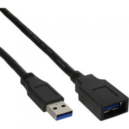 InLine USB 3.0 Kabel, A Stecker / Buchse, schwarz, 2,5m