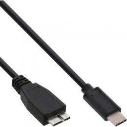 InLine USB 3.1 Kabel, Typ C Stecker an Micro-B Stecker, schwarz, 2m