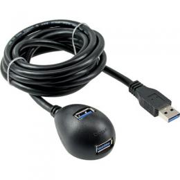 InLine USB 3.2 Verlngerung, A Stecker / Buchse, schwarz, mit Standfu, 2m