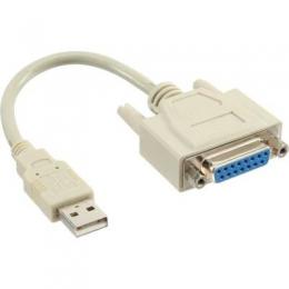 InLine USB Adapter Kabel, USB Stecker A auf 15pol Buchse