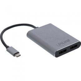Ein Angebot für InLine USB Dual Display Konverter, USB Typ-C zu 2x DisplayPort Buchse (DP Alt Mode), 4K, schwarz, 0.1m InLine aus dem Bereich Eingabe / Ausgabe > USB Grafikkarte - jetzt kaufen.