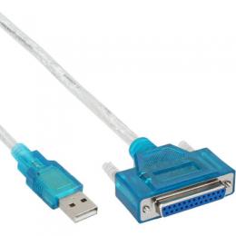 InLine USB zu 25pol parallel, Drucker-Adapterkabel