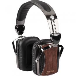 InLine woodon-ear, wooden On-Ear Headset mit Kabelmikrofon und Funktionstaste, Walnu
