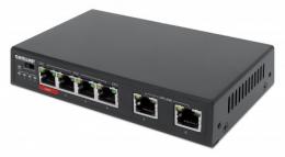 INTELLINET 6-Port Fast Ethernet Switch mit 4 PoE-Ports (1 x High-Power PoE)