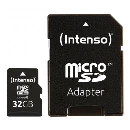 Intenso microSDHC-Karte, Class 10, mit SD-Adapter, 25 MB/s, 32 GB
