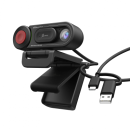 j5create - Webcam - Full HD, USB 2.0 / USB-C Anschluss / Auto- & manueller Fokusschalter