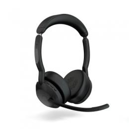 Jabra Evolve2 55, Stereo-Bluetooth-Headset, 4 Mikrofone MS Teams zertifiziert, Aktive Geräuschunterdrückung (ANC), incl. Link 380 USB-C Bluetooth®-Ada