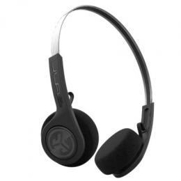JLab Rewind Wireless Retro Schwarz - Bluetooth On-Ear-Kopfhörer (eingebautes Mikrofon, Fernbedienung)