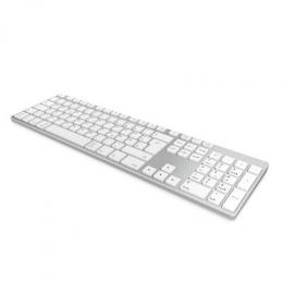 KeySonic KSK-8022BT Bluetooth-Tastatur (DE) Aluminium Gehäuse, Full-Size, Bis zu drei Geräte gleichzeitig