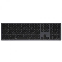 KeySonic KSK-8023BTRF Tastatur (DE) [Full-Size Aluminium Tastatur, Bluetooth® & RF, für Win & macOS]