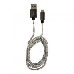 LC-Power LC-C-USB-MICRO-1M-1 USB A zu Micro-USB Kabel, silber, 1m