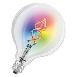 LEDVANCE SMART+ WiFi 4,5-W-LED-Lampe GLOBE125, E27 , 300 lm, RGBW, 2700-6500 K, dimmbar, Alexa, App