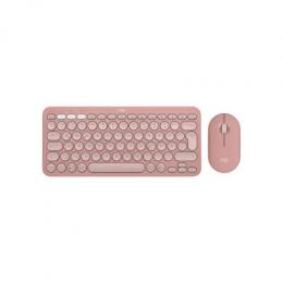 Logitech Desktopset PEBBLE 2 COMBO, rosa Schlanke Multi-Device Bluetooth®-Tastatur und -Maus mit anpassbaren Tasten.