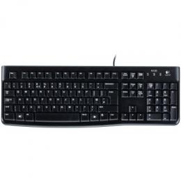 Logitech K120 Business Tastatur, kabelgebunden, USB, schwarz mit Spritzwasserschutz und nahezu geräuschlosem Anschlag, DE-Layout