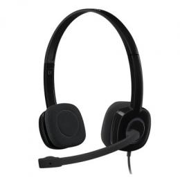 Logitech Stereo Headset H151, kabelgebunden, 3,5mm Klink B-Ware In-line Remote Control, Schwarz
