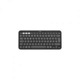 Logitech Tastatur PEBBLE KEYS 2 K380S, grafit Schlanke, minimalistische Bluetooth®-Tastatur mit personalisierbaren Tasten.