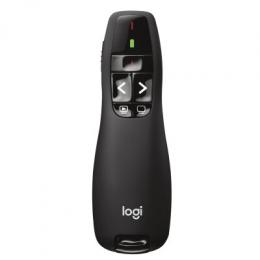 Logitech Wireless Presenter R400, Plug&Play, integrierte Präsentationstasten, roter Laserpointer mit LED-Anzeige