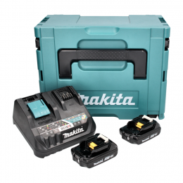 Makita Power Source Kit 18 V mit 2x BL 1820 B Akku 2,0 Ah ( 2x 197254-9 ) + DC 18 RE Multi Schnell Ladegerät ( 198720-9 ) + Makpac