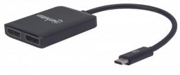 MANHATTAN USB-C auf Dual DisplayPort-Adapter – MST-Hub