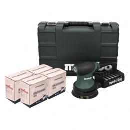 Metabo FSX 200 Intec Exzenterschleifer 240 W 125 mm + 4x Toolbrothers TURTLE Schleifset + Koffer