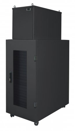 Micro Datacenter INTELLINET 42 HE, 19'', 2467 (H) x 800 (B) x 1000 (T) mm, Schutzklasse IP54, Khleinheit mit 2 kW, vollstndig montiert, schwarz