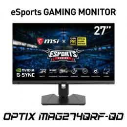 MSI Optix MAG274QRFDE-QD Gaming Monitor - QHD,165Hz, 1ms B-Ware MSI eSport Gaming Monitor, Quantum Dot, NVIDIA G-Sync, FreeSync Premium