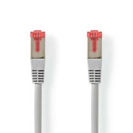 Nedis Cat 6 Kabel | RJ45 Stecker | RJ45 Stecker | S/FTP | 15.0 m | rund | PVC | Grau | Aufhänger