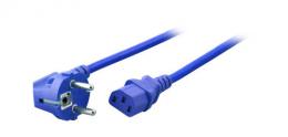 Netzleitung Schutzkontakt 90 - C13 180, blau, 1.8 m, 3 x 0.75 mm