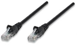 Netzwerkkabel, Cat5e, U/UTP INTELLINET CCA, Cat5e-kompatibel, RJ45-Stecker/RJ45-Stecker, 0,5 m, schwarz
