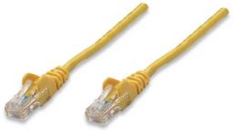 Netzwerkkabel, Cat5e, U/UTP INTELLINET CCA, Cat5e-kompatibel, RJ45-Stecker/RJ45-Stecker, 1,0 m, gelb