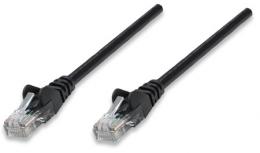Netzwerkkabel, Cat5e, U/UTP INTELLINET CCA, Cat5e-kompatibel, RJ45-Stecker/RJ45-Stecker, 7,5 m, schwarz