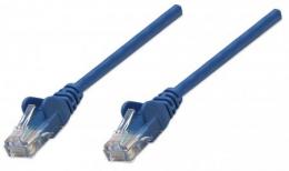Netzwerkkabel, Cat6, U/UTP INTELLINET CCA, Cat6-kompatibel, RJ45-Stecker/RJ45-Stecker, 0,5 m, blau